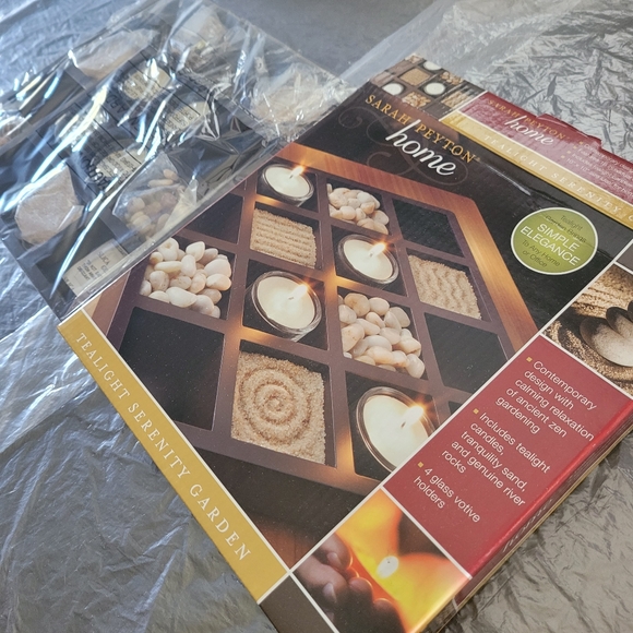 Candle Serenity Garden | Wood Tabletop Zen Decor NEW - Picture 2 of 12